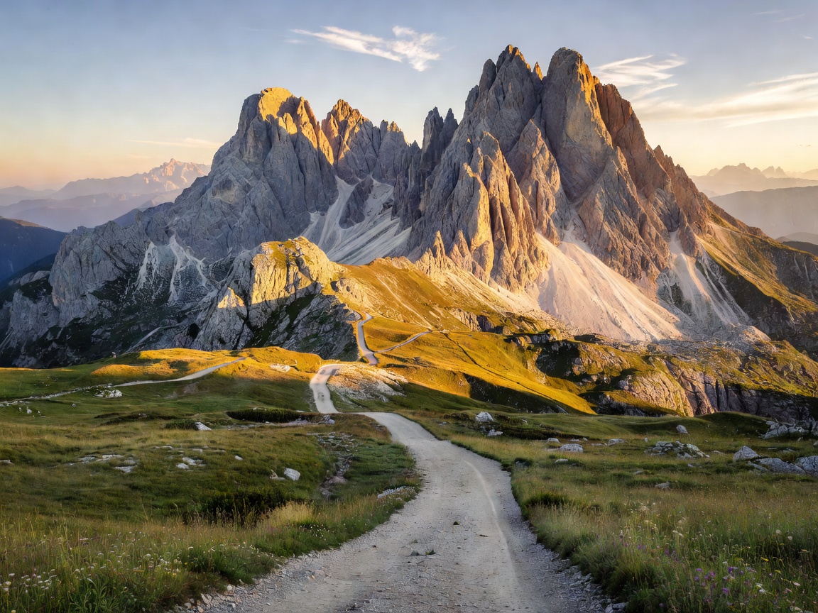 Dolomites Mountain Pass Val Gardena Italy
