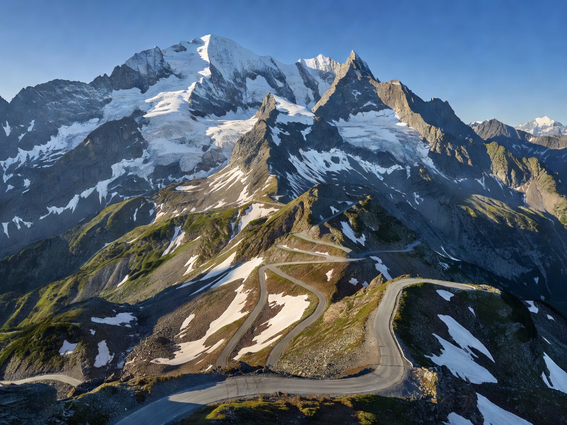 Grossglockner High Alpine Road mountain pass in Austrian Alps